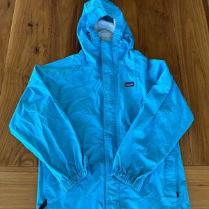 Kids Patagonia Rain Jacket - Size 12 - Turquoise